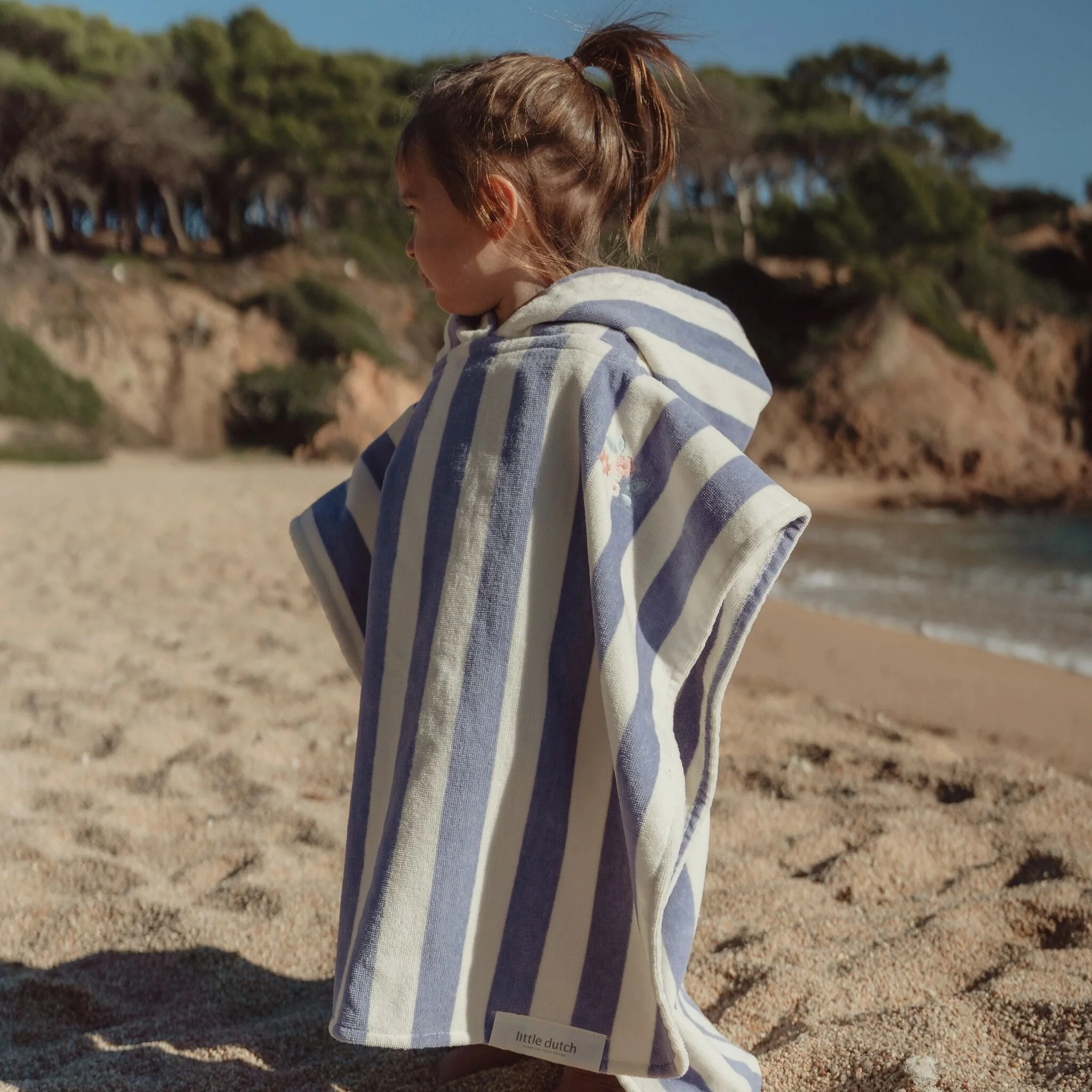 Badponcho - Paars - Dreamy Stripes - Image 6