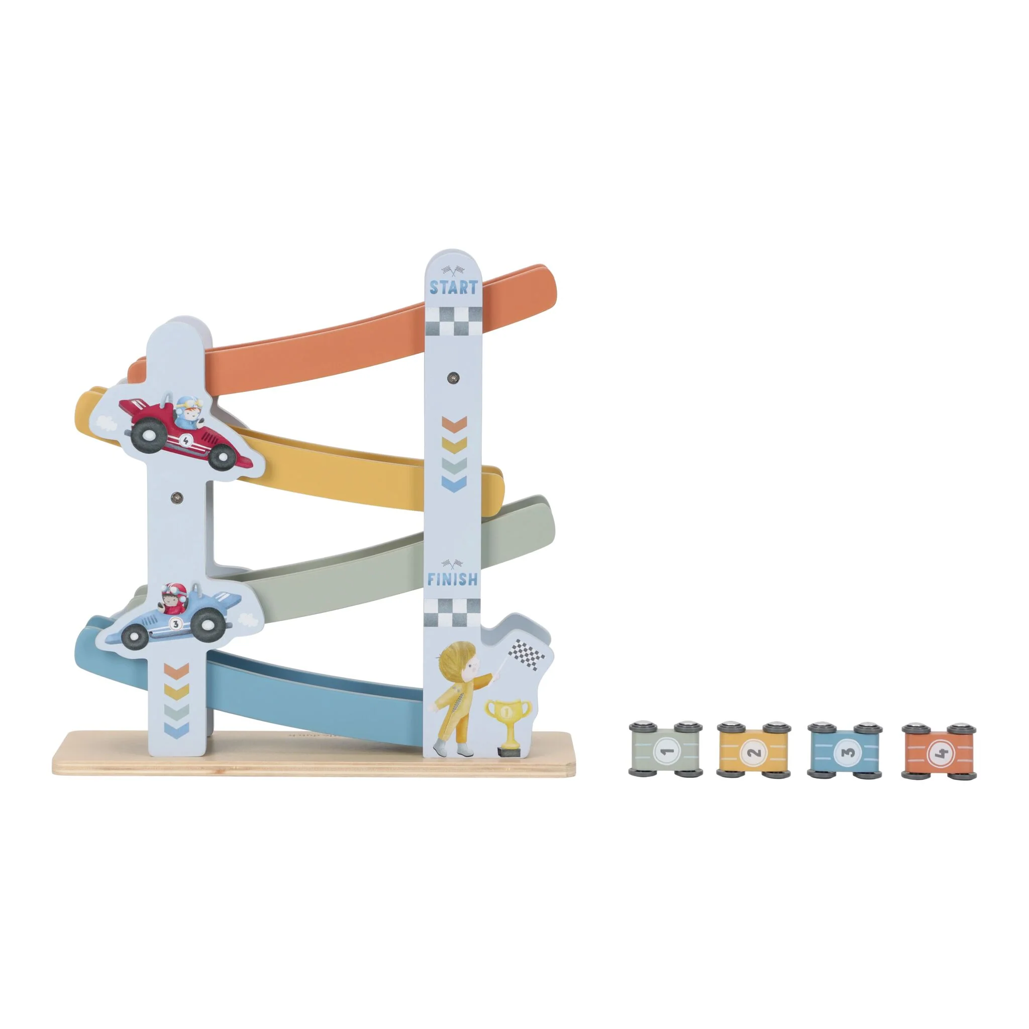 Houten autobaan - Blauw - Image 3