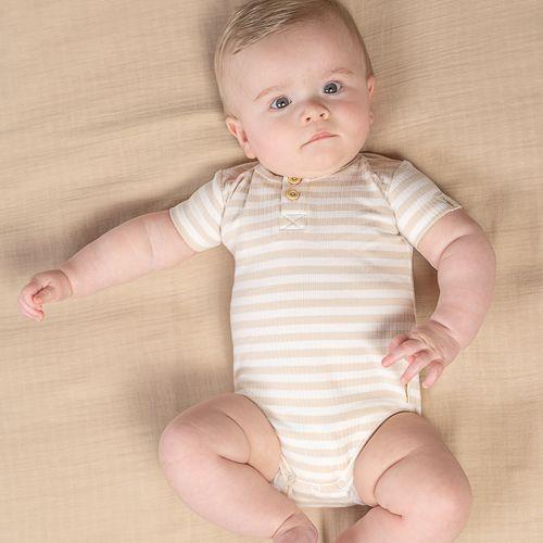 Romper korte mouw - Zand - Newborn Naturals - Image 3