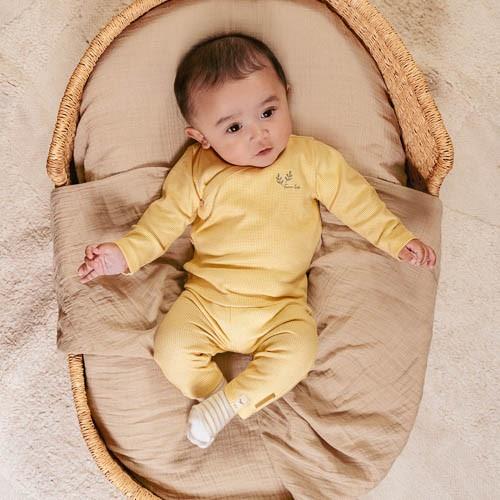 Shirt overslag lange mouw - Geel - Little Farm - Image 10