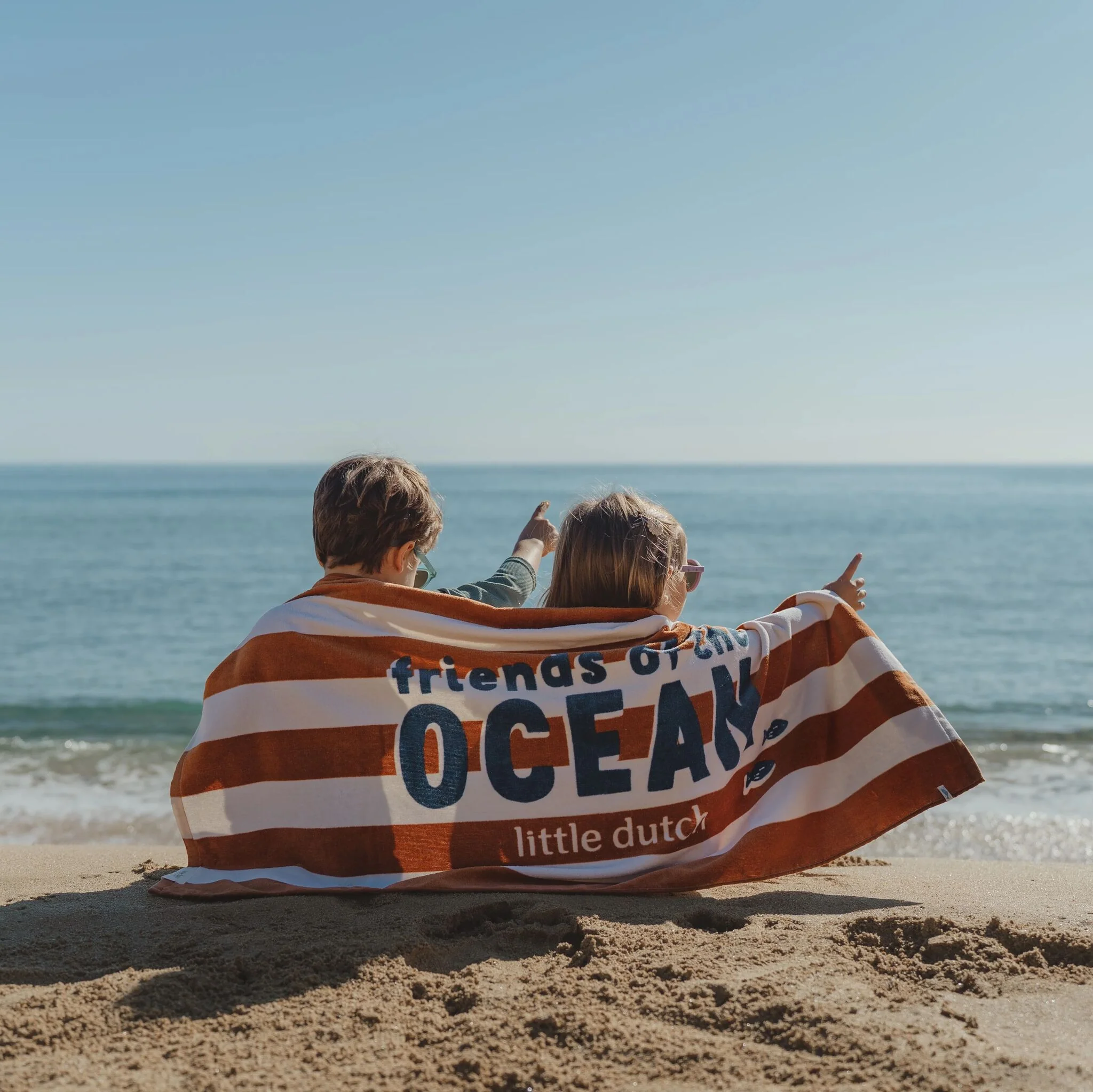 Strandhanddoek - Bruin - Ocean Brown Stripes - Image 5