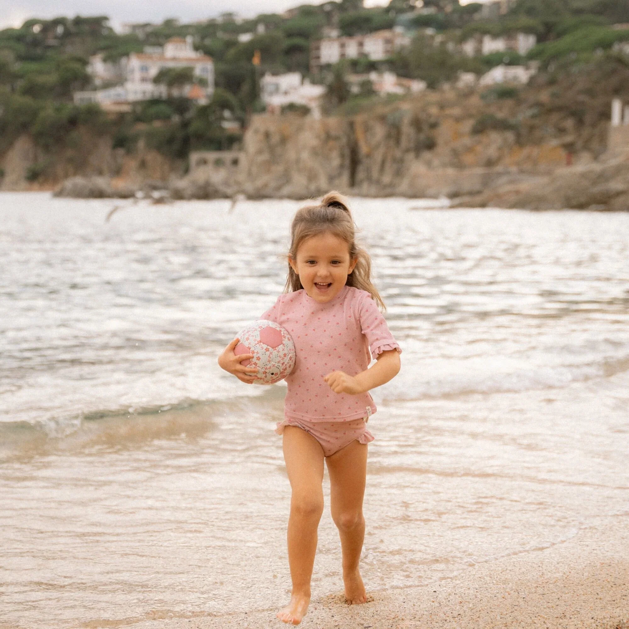 Zwemshirt korte mouw - Lichtroze - Sunny Flowers - Image 4