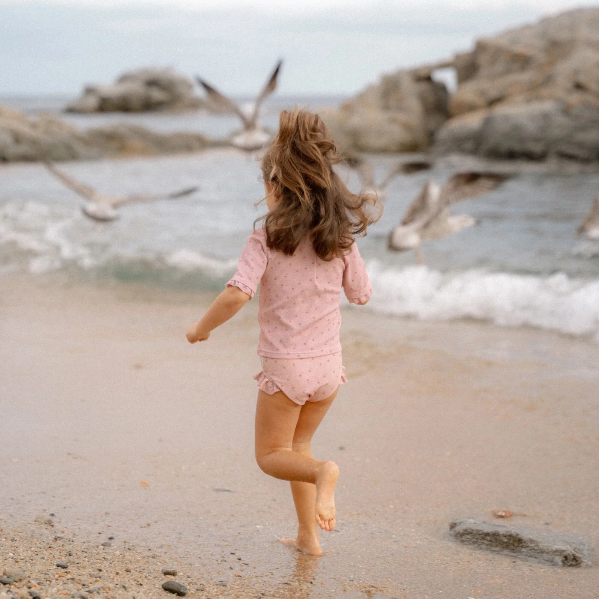 Zwemshirt korte mouw - Lichtroze - Sunny Flowers - Image 8