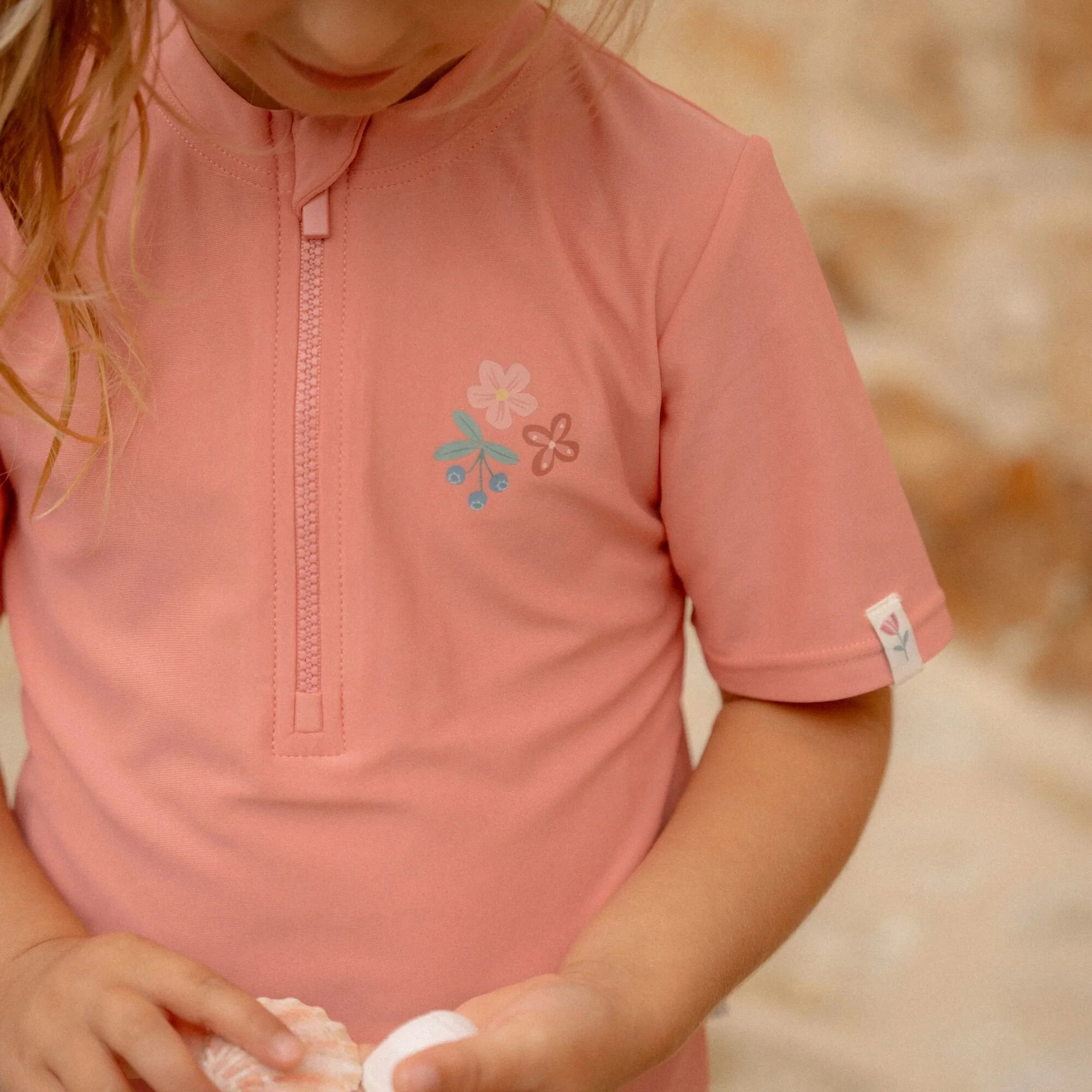 Zwemshirt korte mouw - Roze - Sunny Flowers - Image 4